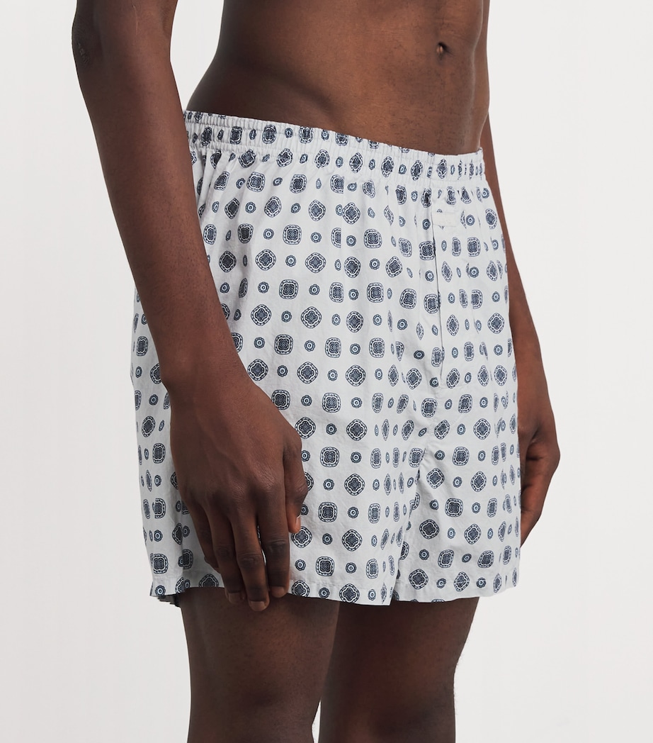 Cotton Poplin Printed Boxer Shorts PLATINUM FOULARD Image 2
