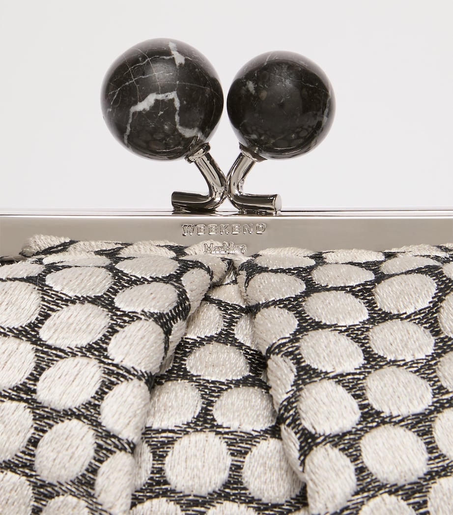 Weekend Max Mara Woven Jacquard Pasticcino Clutch Bag Black Image 7