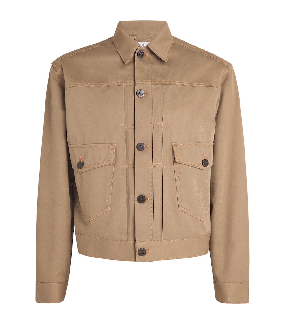 Cropped Marlene Denim Jacket C404-CAMEL Image 1