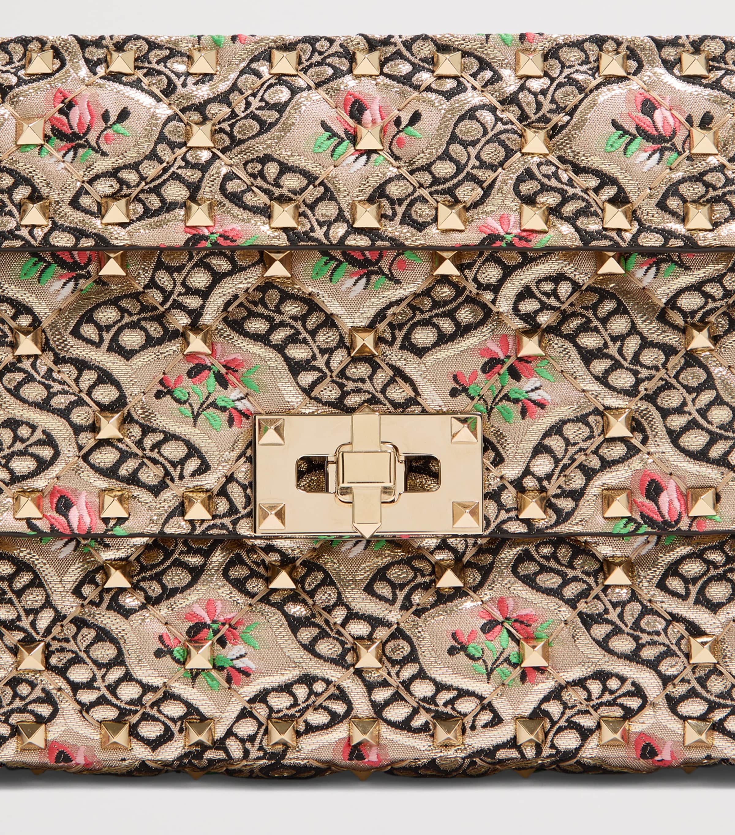 Valentino Garavani Small Jacquard Rockstud Spike Shoulder Bag Image 6