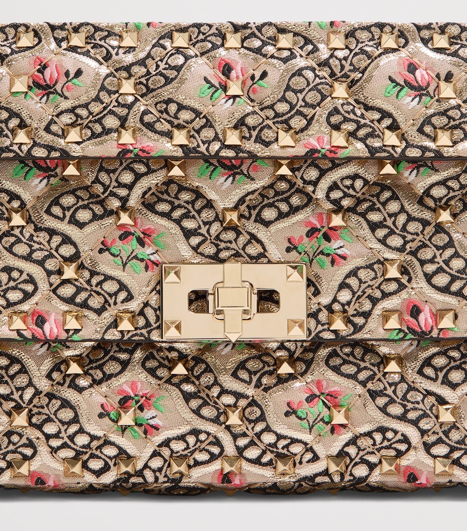 Valentino Garavani Small Jacquard Rockstud Spike Shoulder Bag Image 6