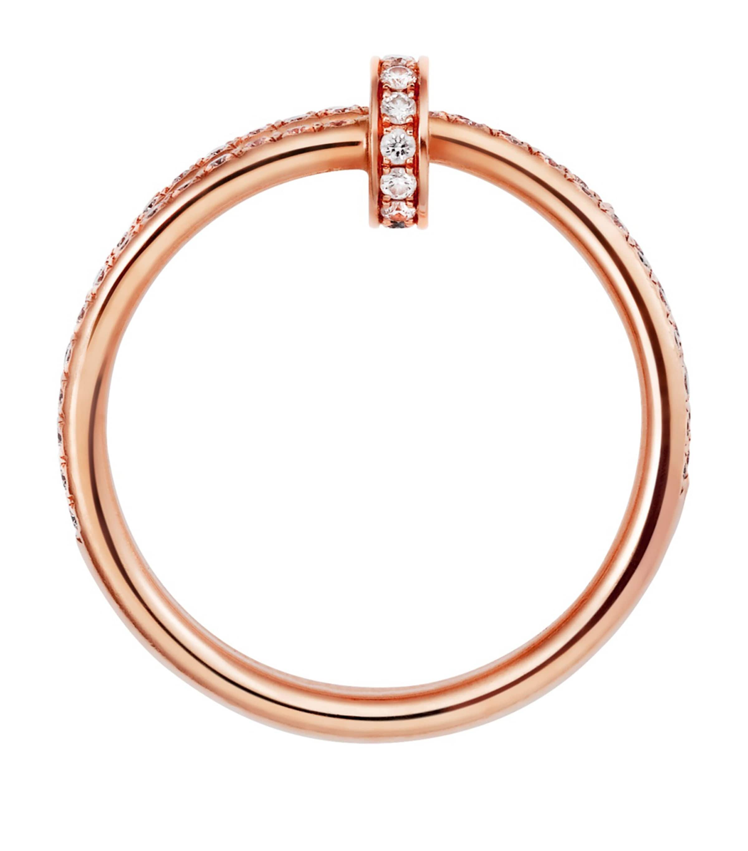 Rose Gold and Pavé Diamond Double Juste un Clou Ring NO COLOUR Image 3