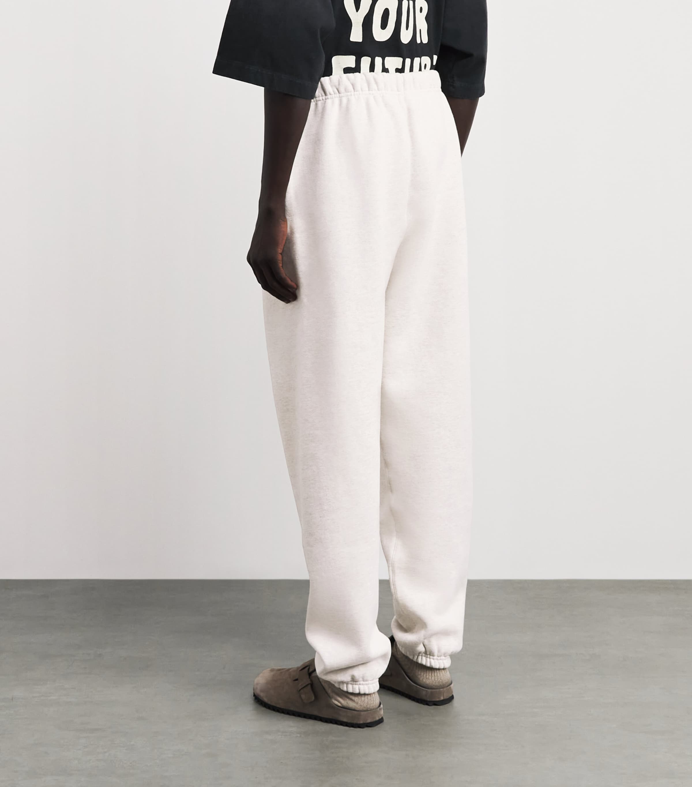 FEAR OF GOD ESSENTIALS Mens Cotton-Blend Sweatpants Oatmeal Heather Image 5