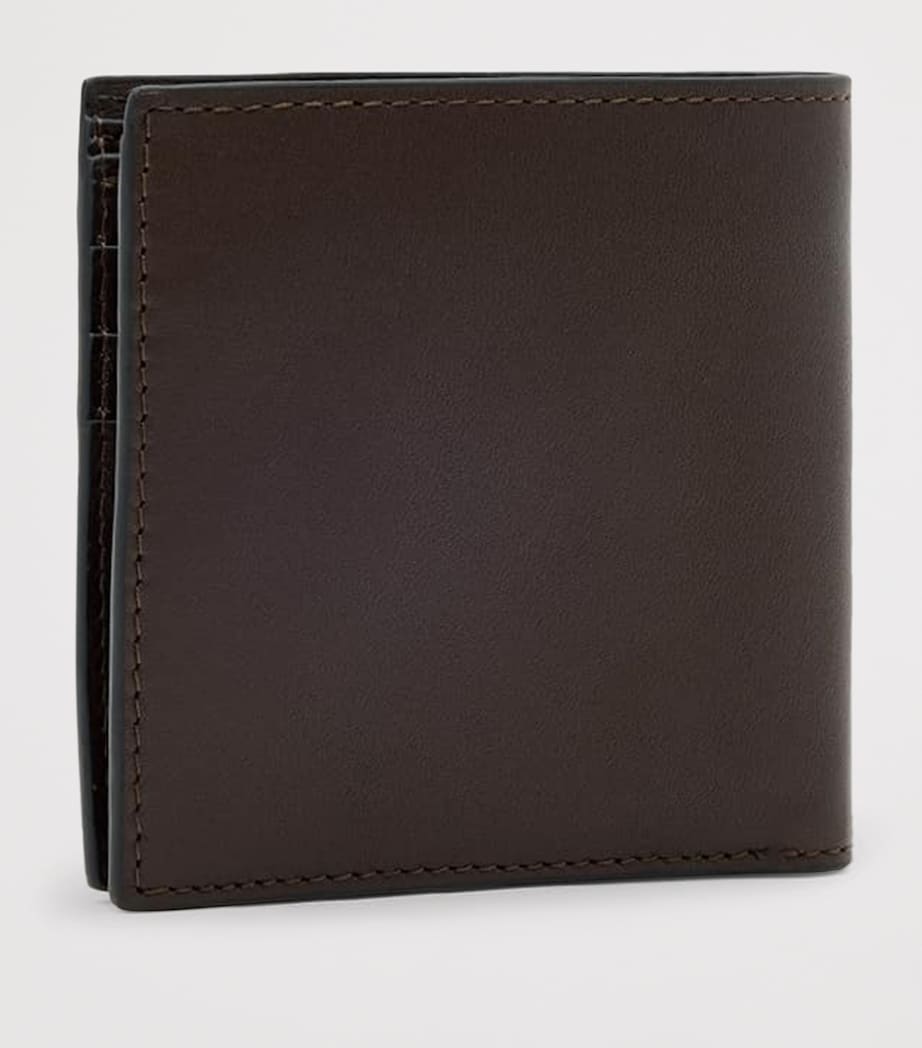 AllSaints Calfskin Delph Bifold Wallet Bitter Brown Image 5