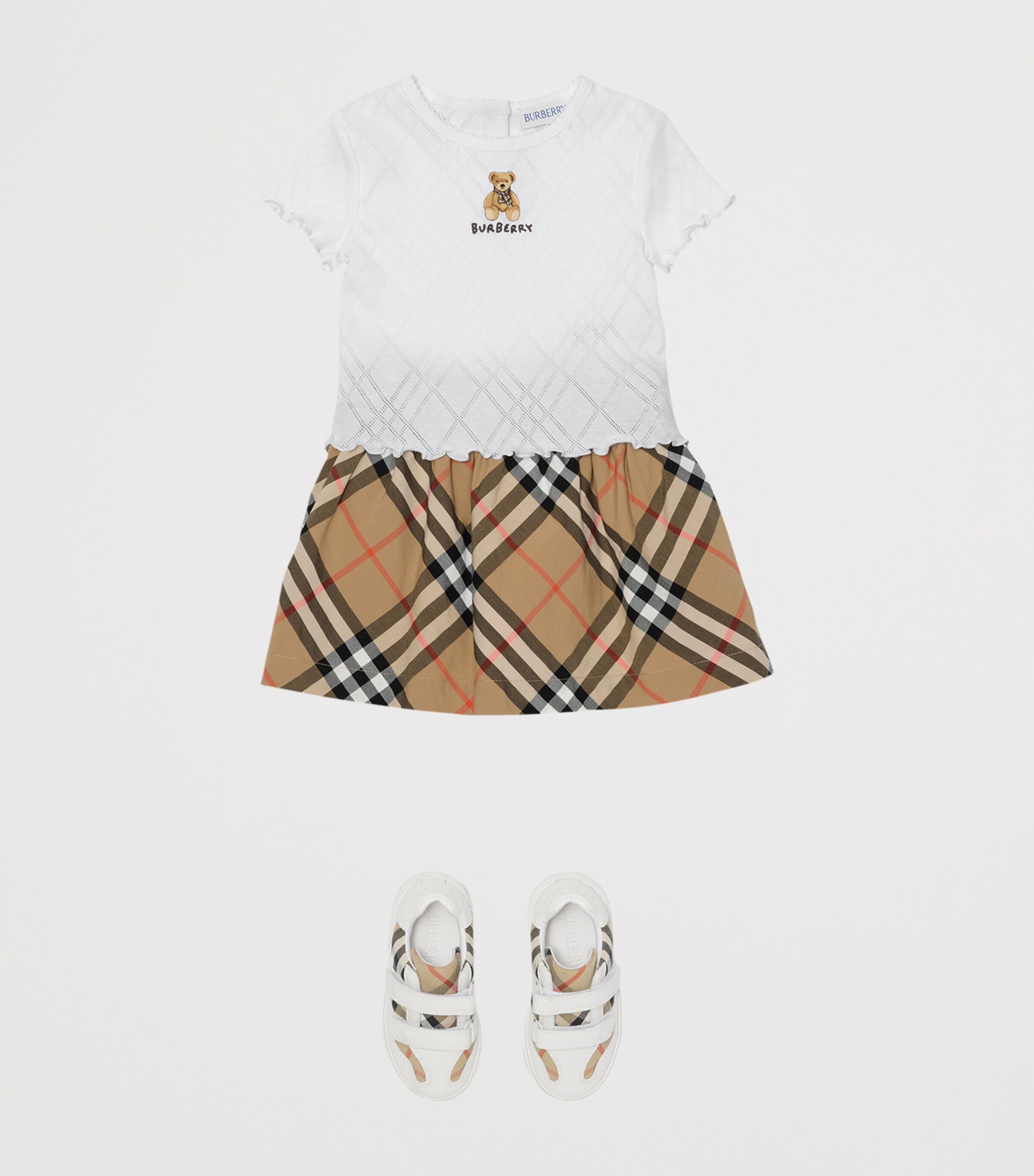 Burberry Kids Cotton Thomas Bear T-Shirt (6-24 Months) White Image 2