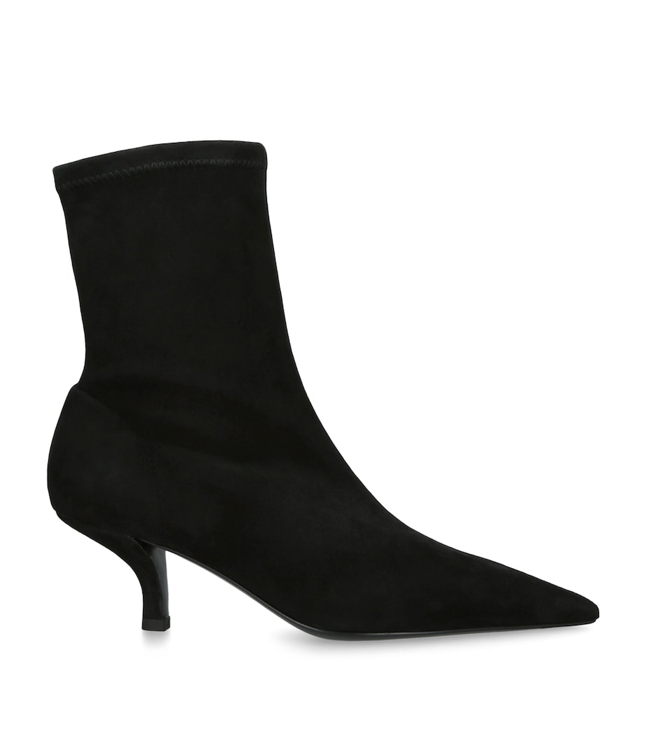 Suede Heeled Boots 55 BLACK Image 1