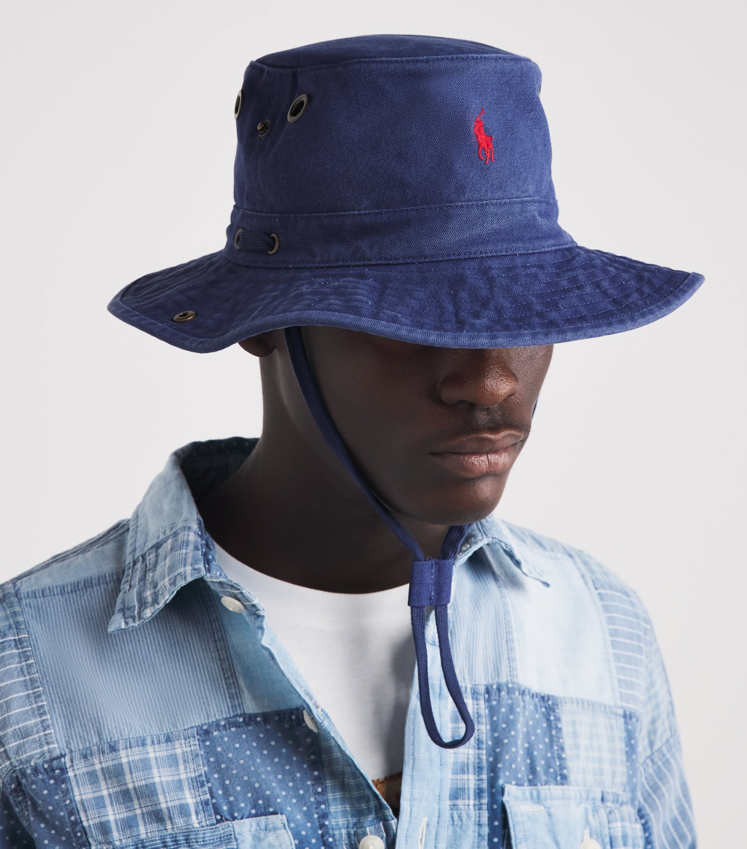 Polo Ralph Lauren Cotton Polo Pony Bucket Hat Light Navy Image 2