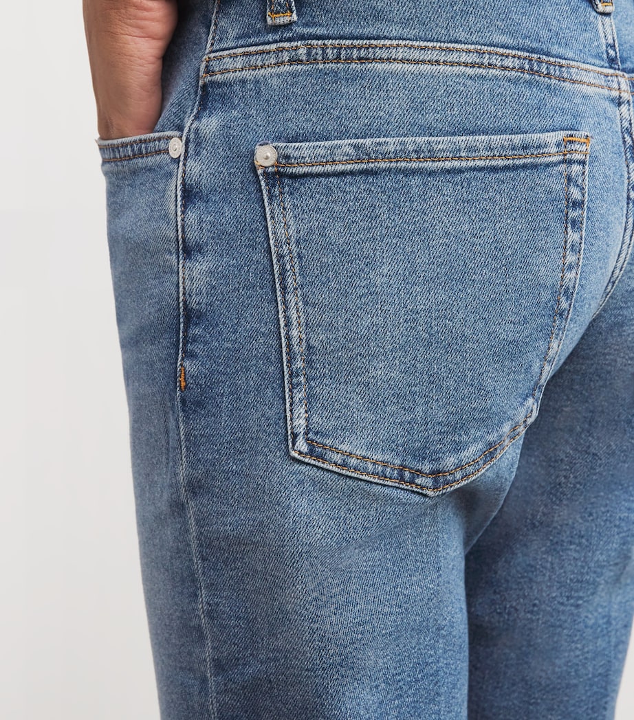 7 For All Mankind Womens Calie High-Rise Straight Jeans Fancy Image 6