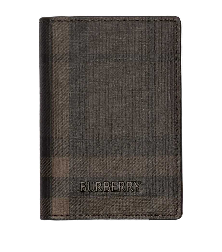 Burberry City Check Folding Card Holder Dark Brown Image 1