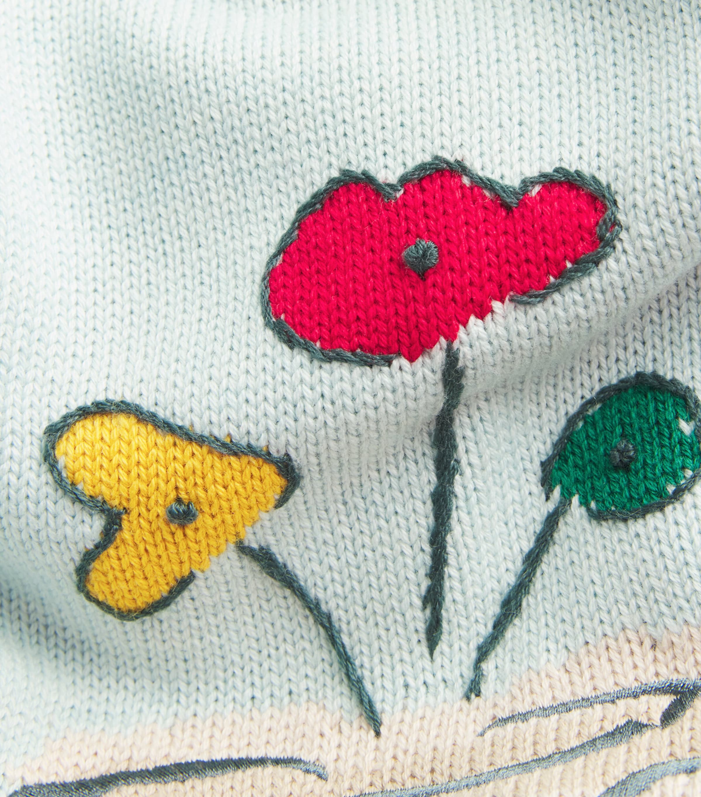 Wool-Cotton Vase Sweater LIGHT BLUE Image 5