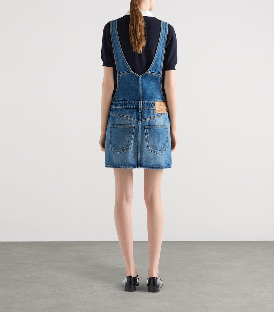Denim Dungaree Mini Dress F0V3N Image 5