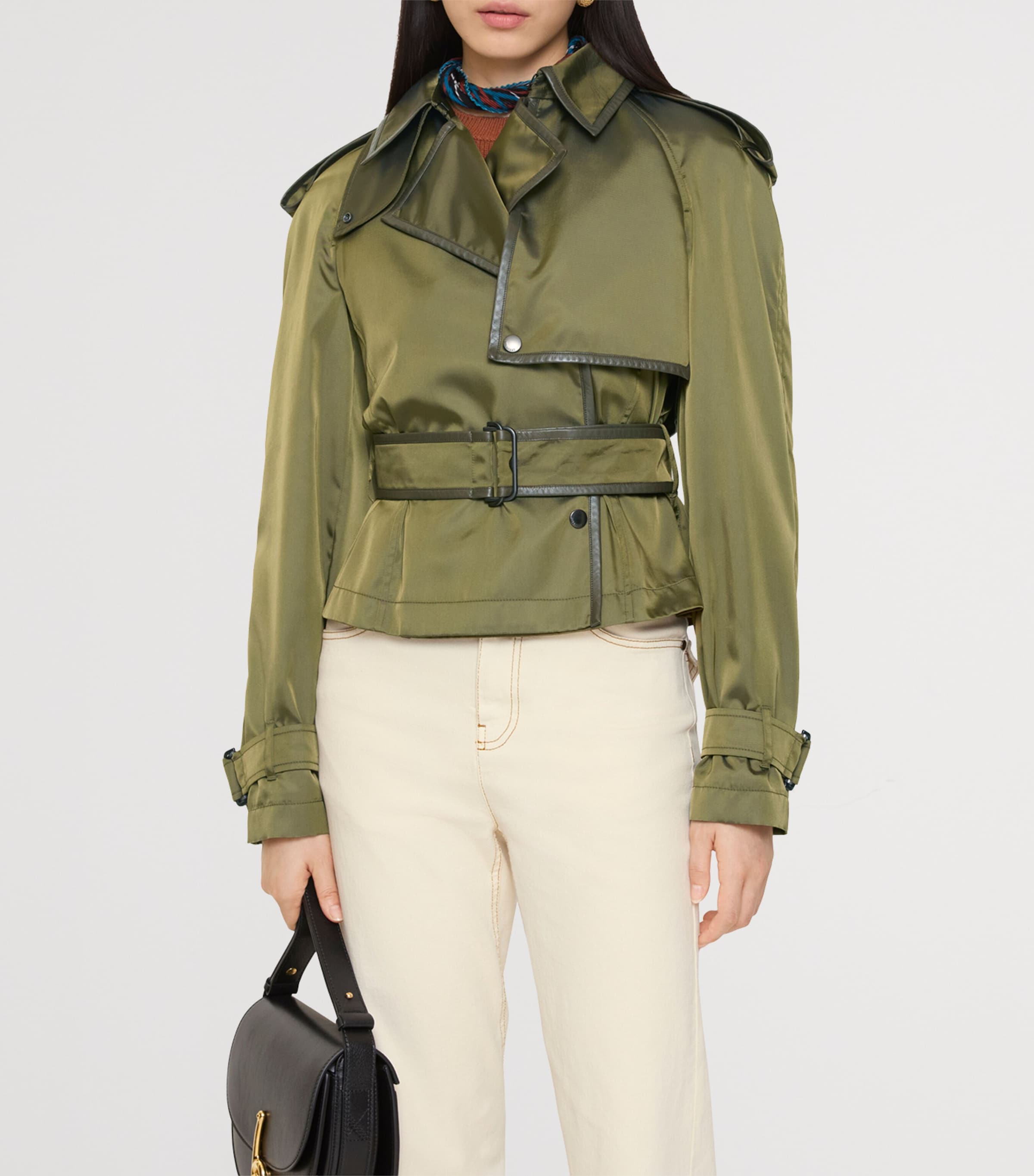 Slim Trench Jacket TENT GREEN Image 3