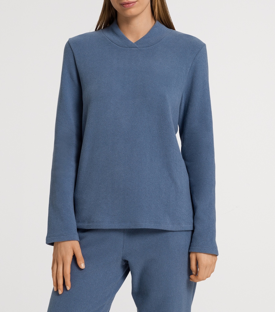 Cotton-Blend Easy Wear Pullover DELICATE BLUE Image 3