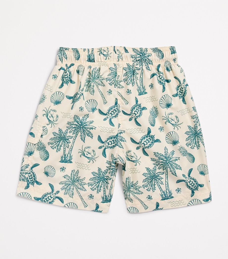 MARIE RAXEVSKY Vintage Print Swim Shorts (2-12 Years) Vintage Image 2