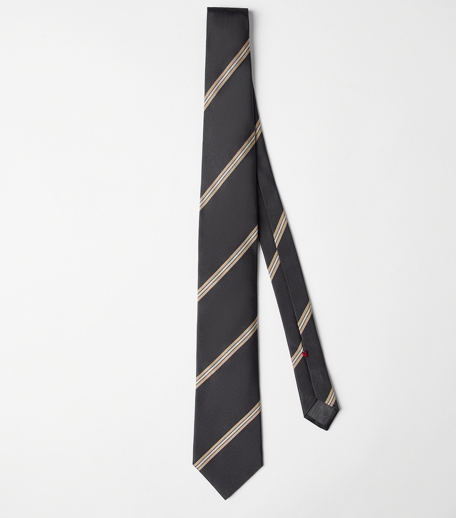 Silk Regimental Stripe Tie CKP60 Image 2