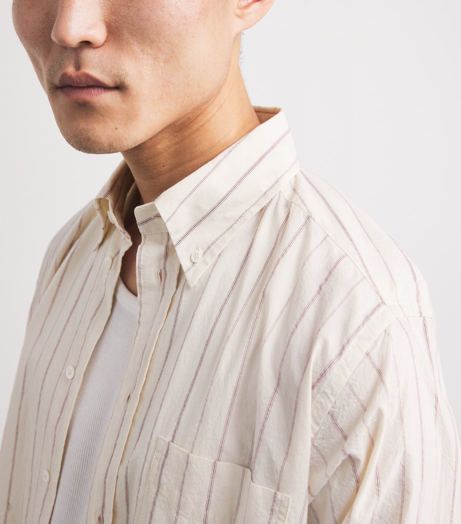 Barena Mens Cotton Stripe Shirt Mora Image 3