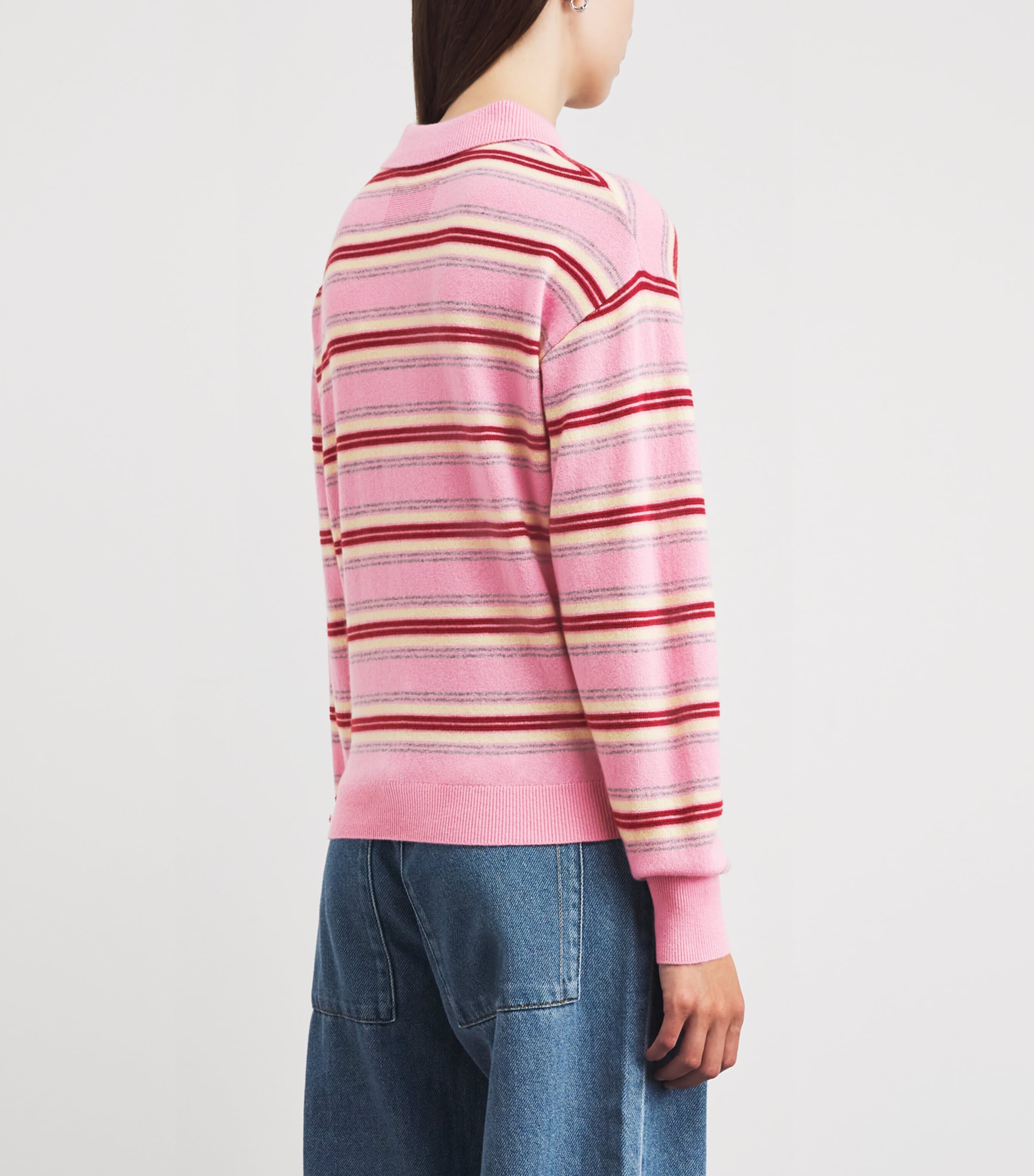 Guest In Residence Womens Cashmere Collegiate Stripe Sweater Sprinkle Combo Sprco Image 5