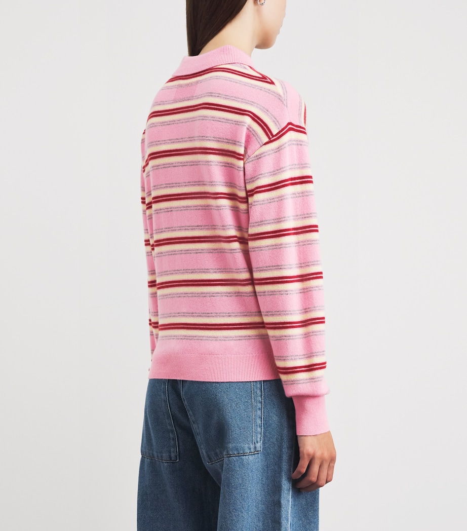 Guest In Residence Womens Cashmere Collegiate Stripe Sweater Sprinkle Combo Sprco Image 5