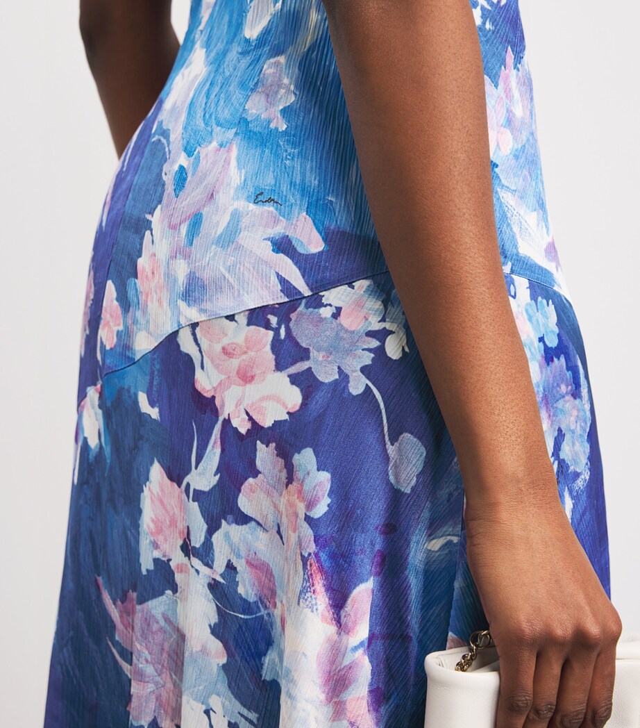 Floral Draped Midi Dress ARTIST GARDN PL CBLT Image 6