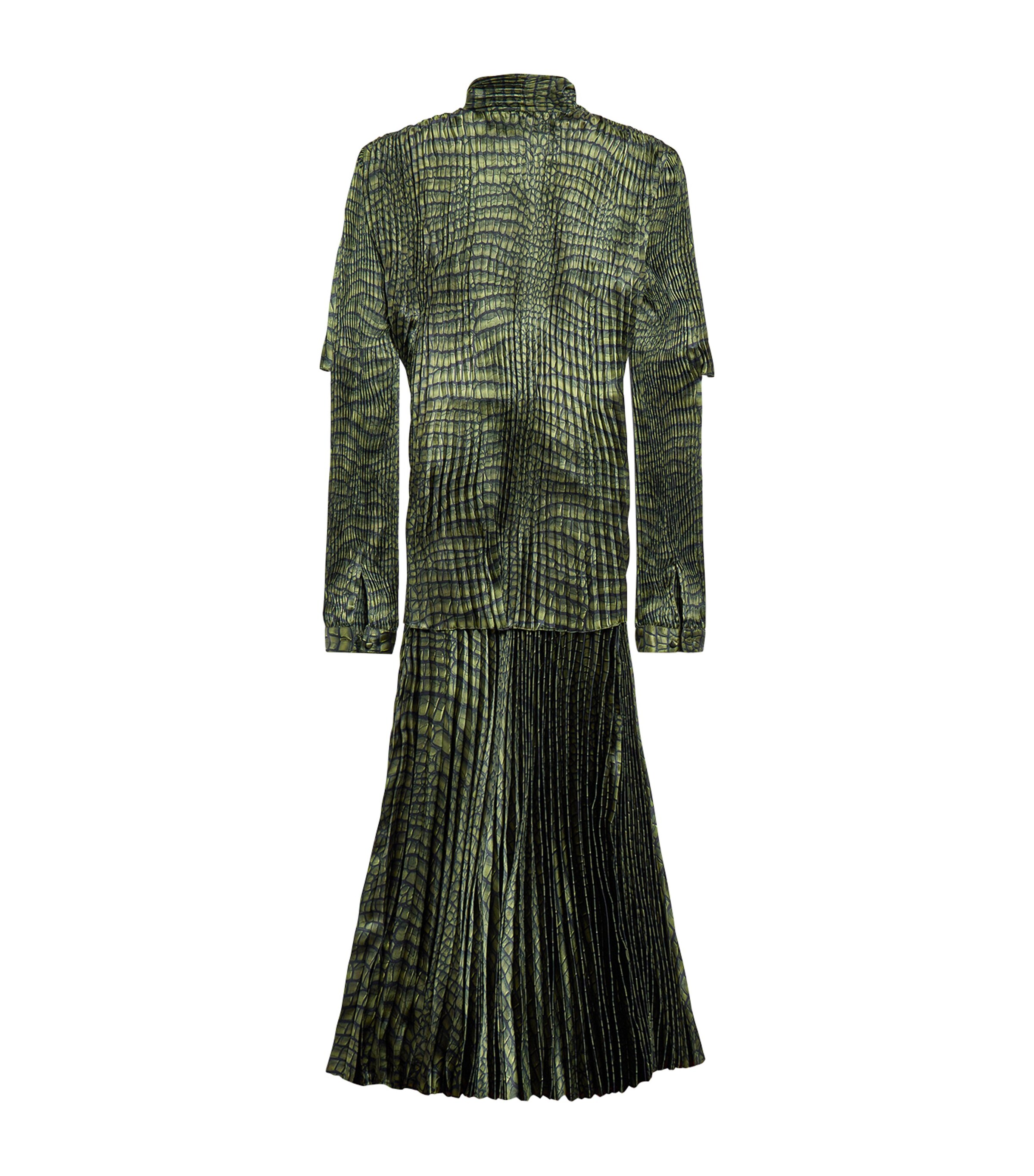 Balenciaga Layered Pleated Midi Dress Image 2