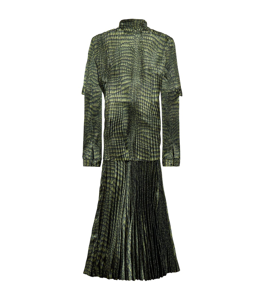 Balenciaga Layered Pleated Midi Dress Image 2