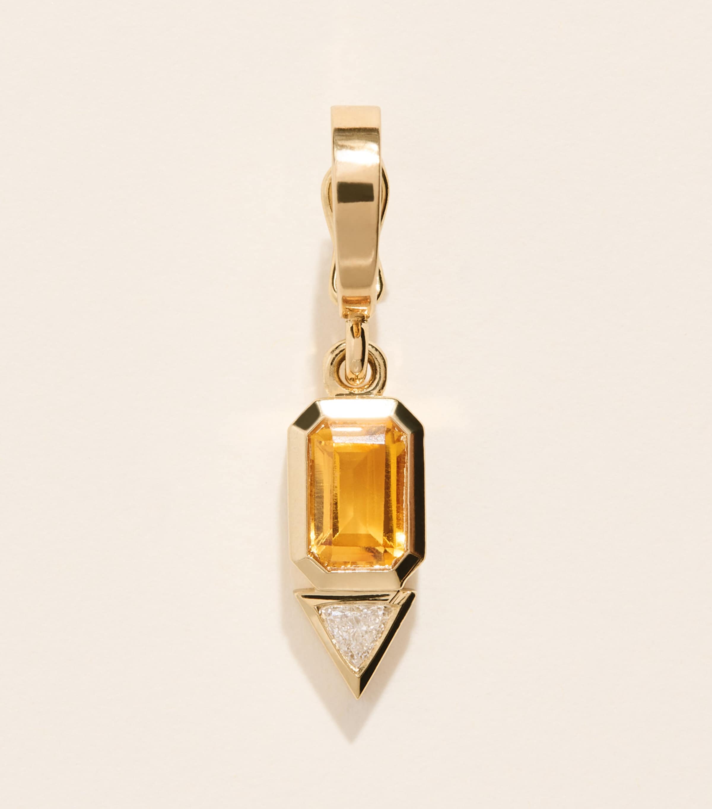 Azlee Yellow Gold, Diamond and Citrine November Charm Yellow Gold Image 1