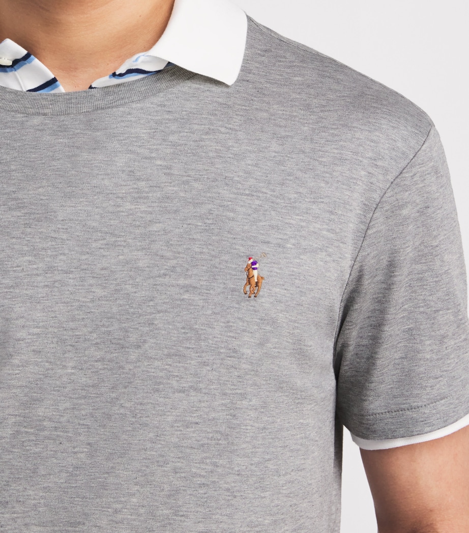 Polo Ralph Lauren Mens Pima Cotton Polo Pony T-Shirt Andover Heather Image 6