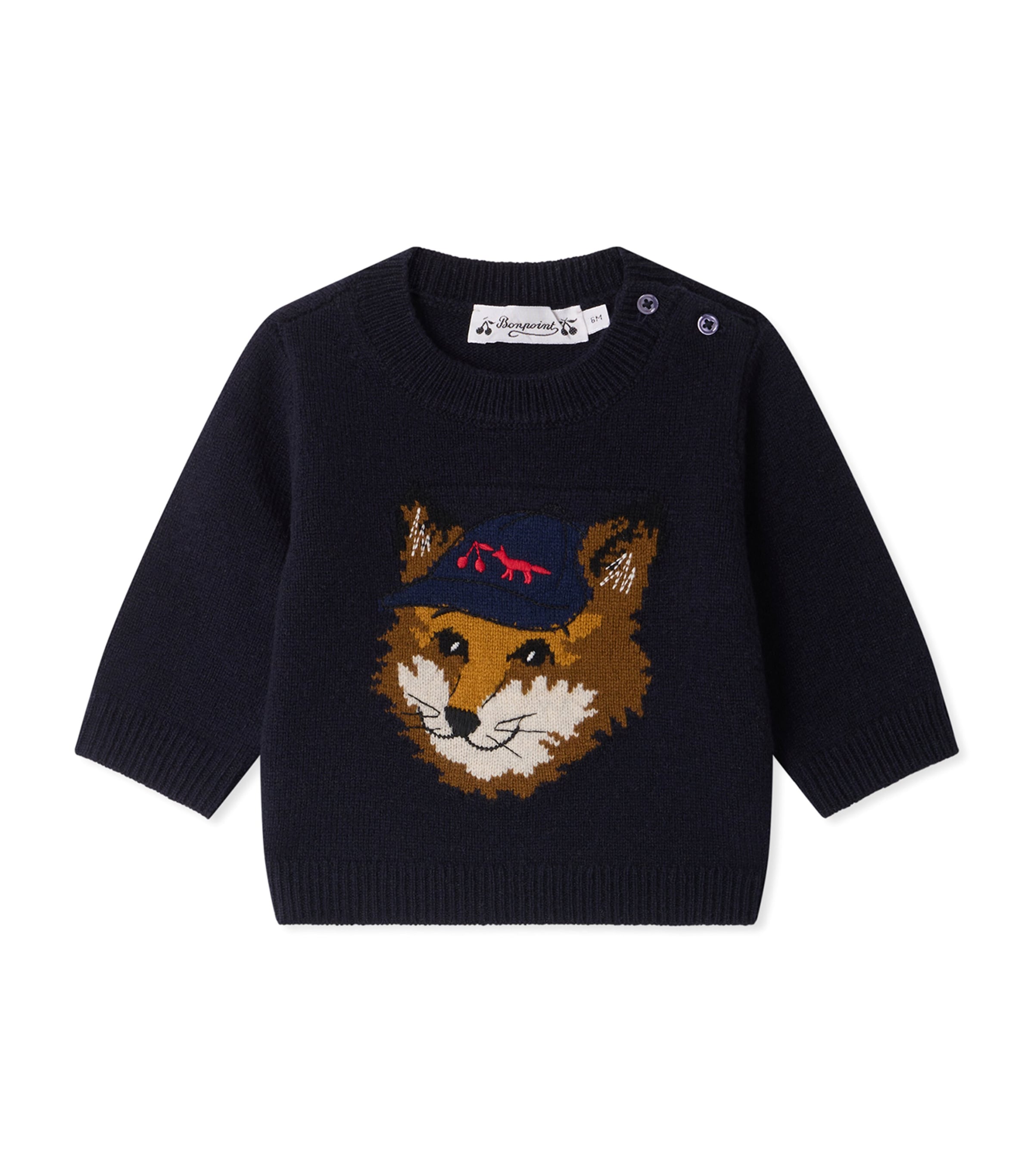 Bonpoint Wool Fox Jumper (6-18 Months) Marine Image 1