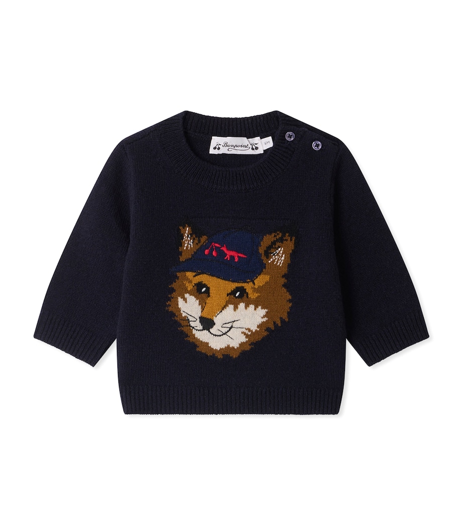 Bonpoint Wool Fox Jumper (6-18 Months) Marine Image 1