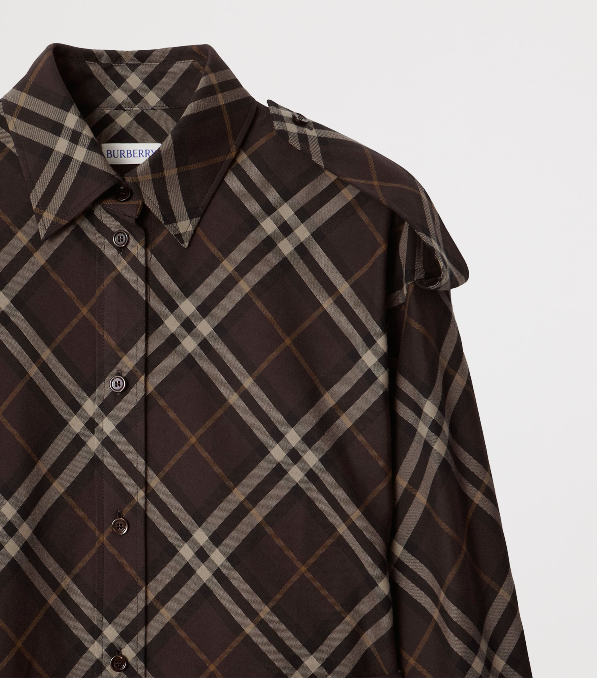 Burberry❤️Brown Check Mini Dress Burberry Brown Cotton Check Mini Shirt Dress | Harrods UK