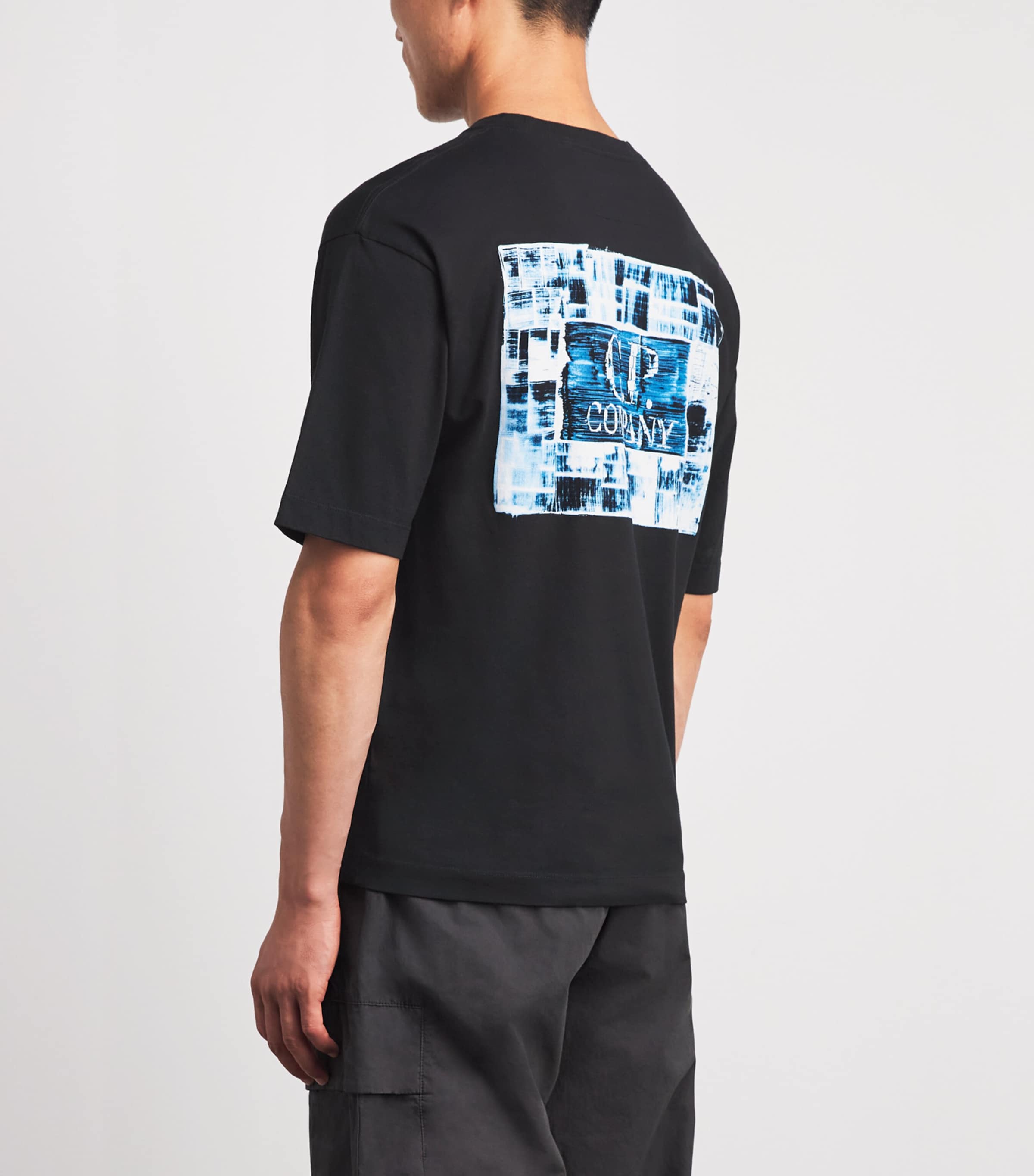 C.P. Company Mens Cotton Logo T-Shirt Black Image 5