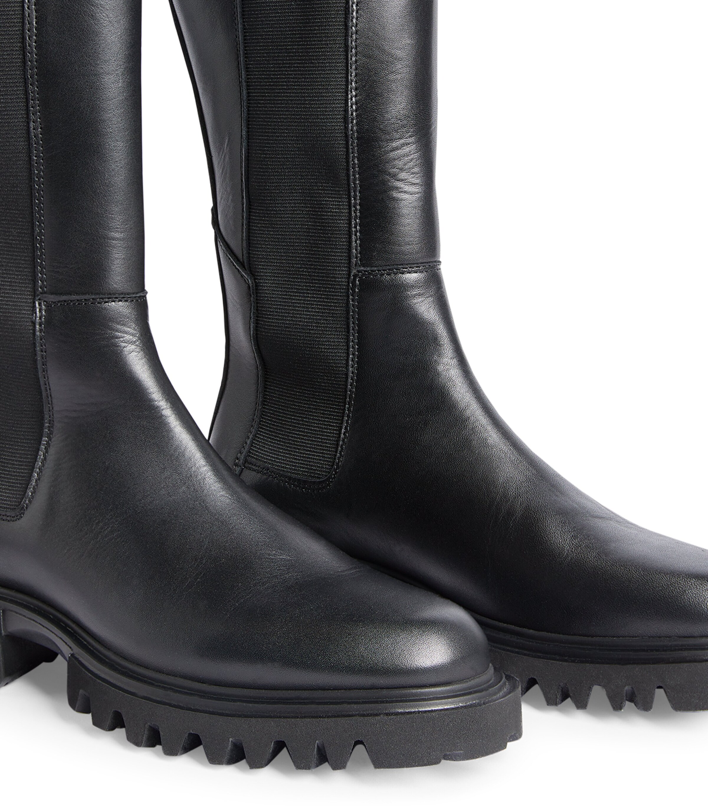 AllSaints Leather Maeve Boots Black Image 6