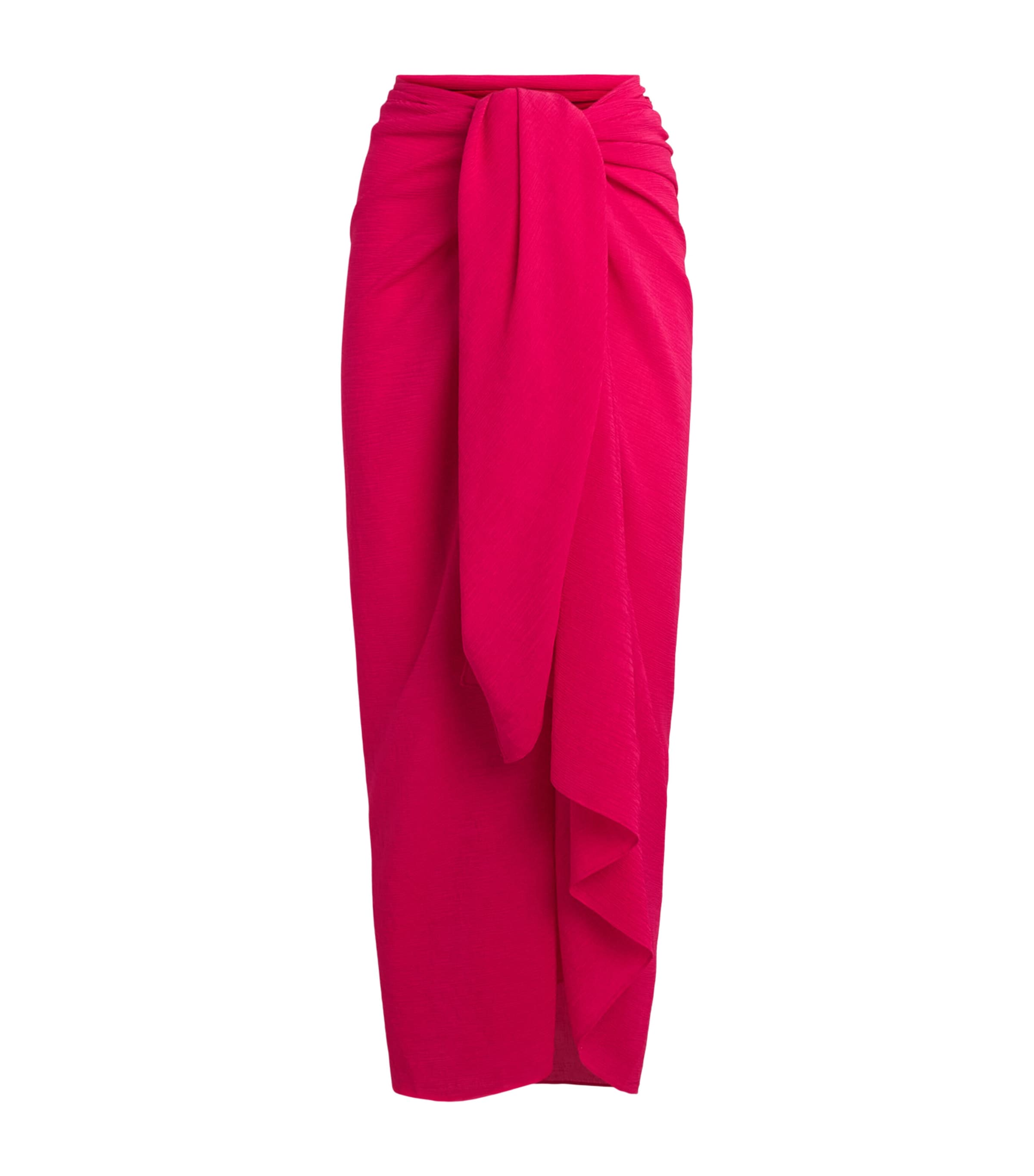 AWAY THAT DAY Womens Paros Sarong Rspbrry Crnkl Linen Image 1
