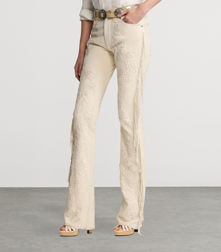 Annabeth Leather Trousers CREAM Image 6