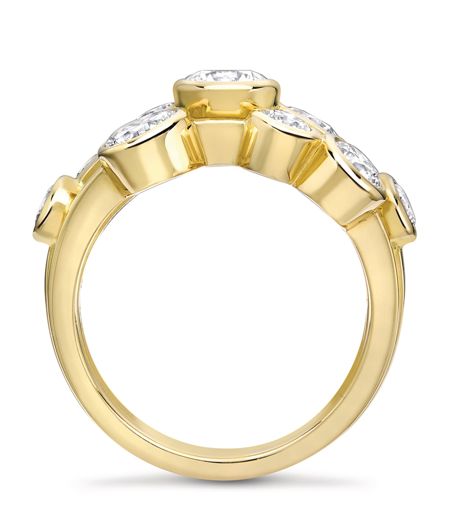 Yellow Gold and Diamond Raindance Cluster Ring YELLOW GOLD Image 6