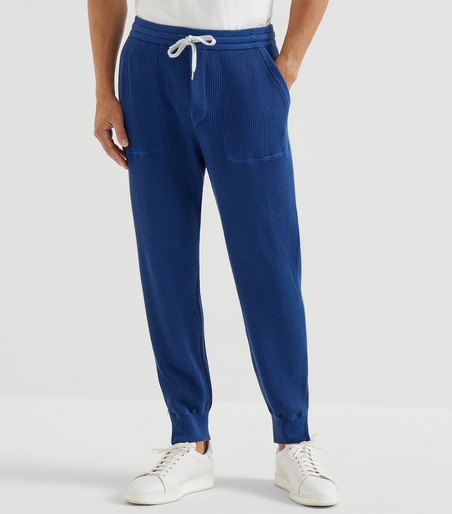 Brunello Cucinelli Mens Cotton Knitted Straight Sweatpants Image 3