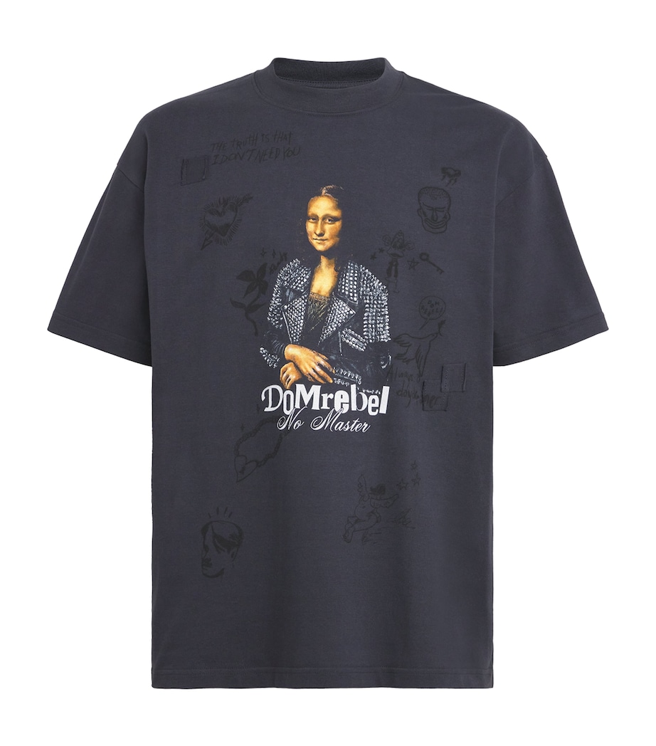 Cotton Mona Lisa T-Shirt OLD BLACK Image 1