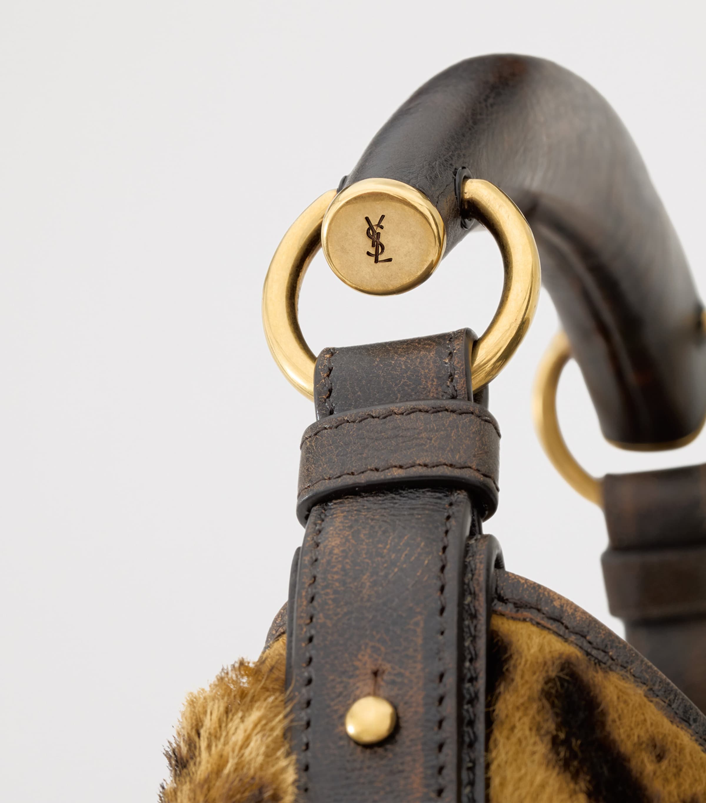 Saint Laurent Medium Leopard Print Mombasa Shoulder Bag Image 6