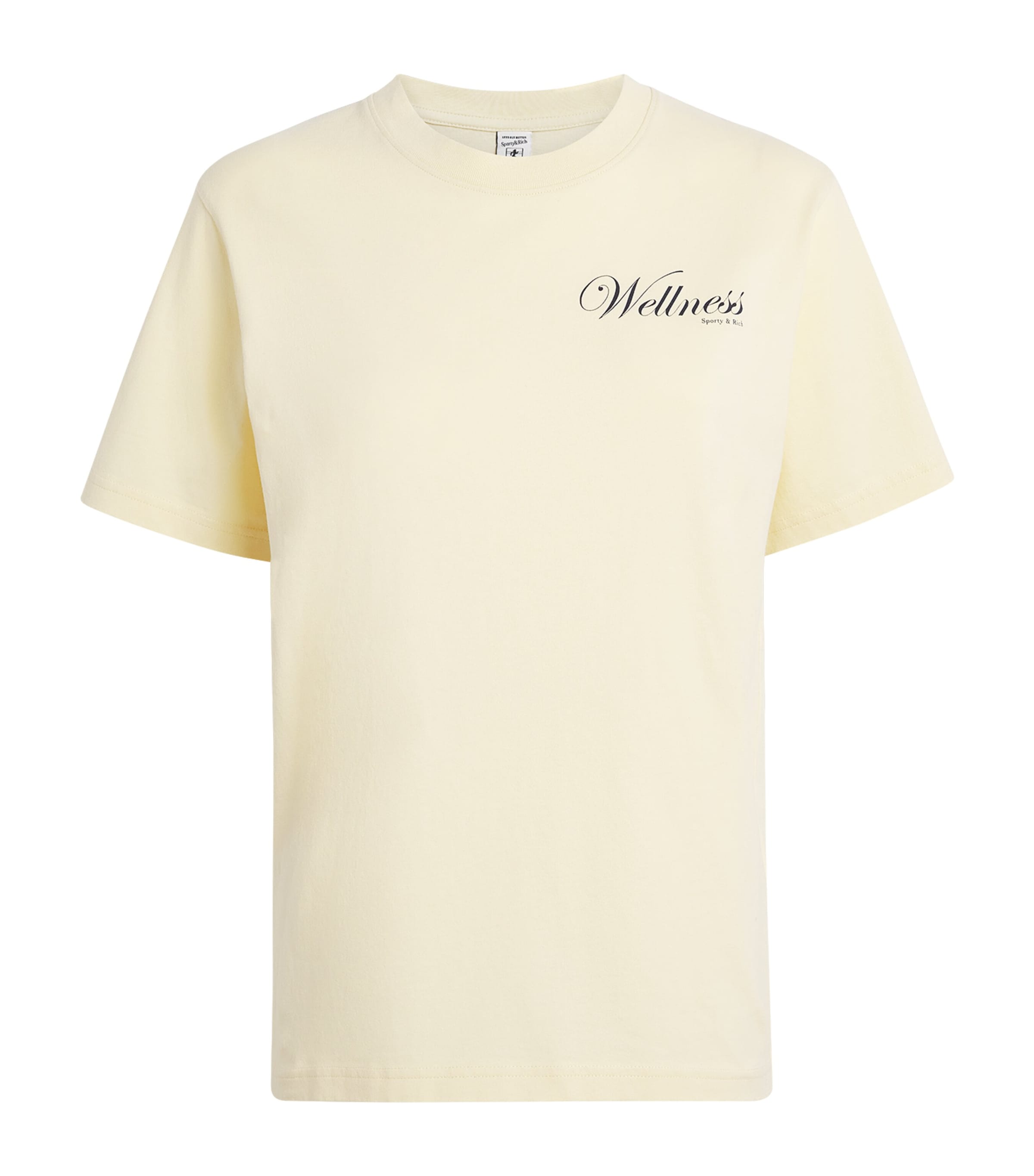 Sporty & Rich Womens Cotton Graphic T-Shirt Almond Navy Image 1