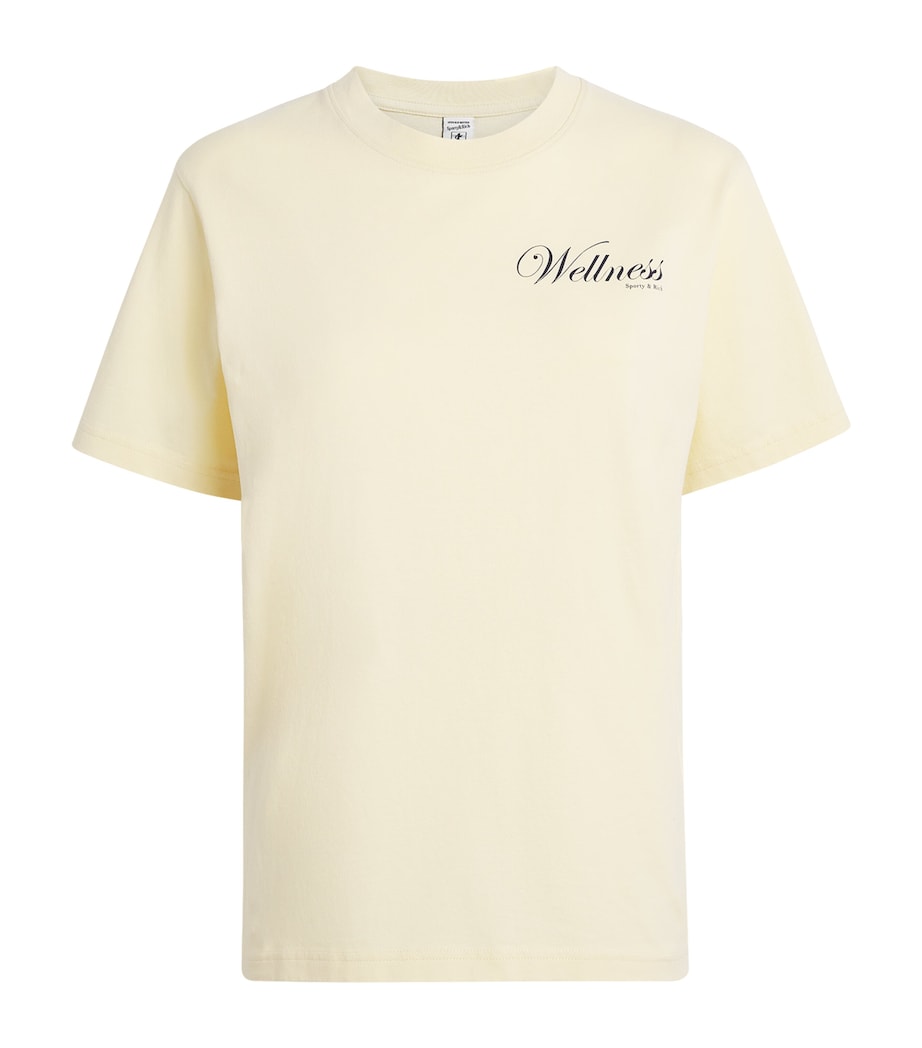 Sporty & Rich Womens Cotton Graphic T-Shirt Almond Navy Image 1
