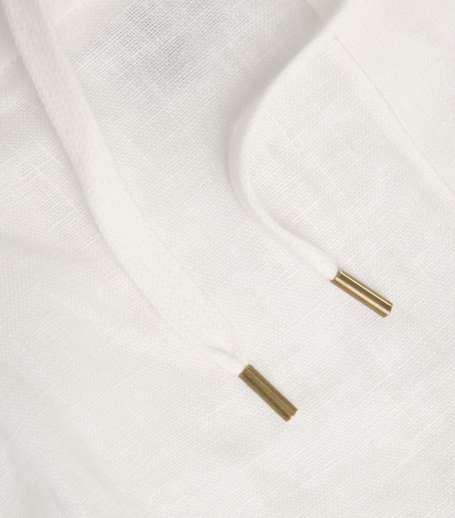 Polo Ralph Lauren Womens Linen Drawstring Shorts White Image 6