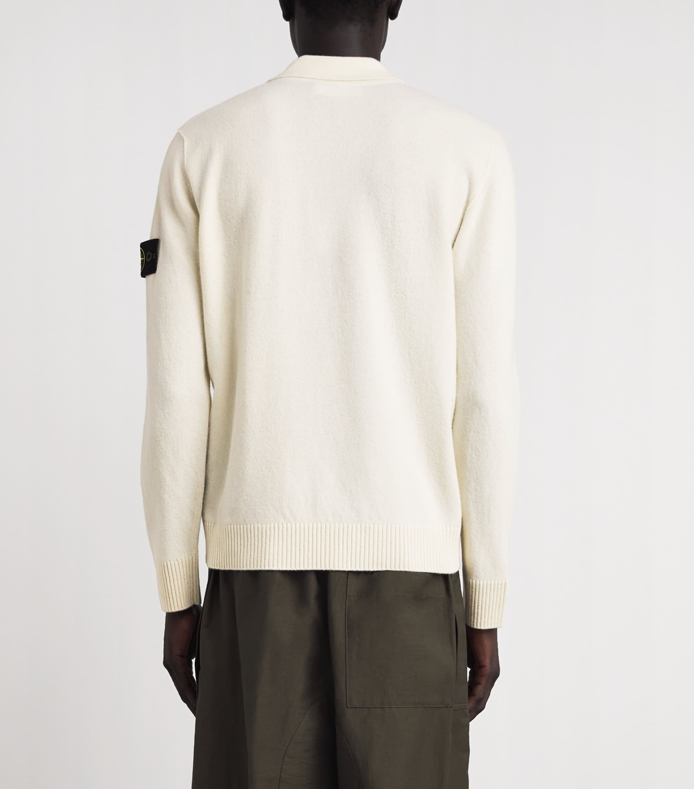Stone Island Mens Virgin Wool Polo Sweater Image 5