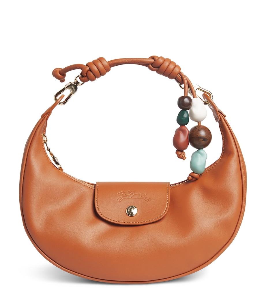 Longchamp Medium Leather Le Pliage Xtra Shoulder Bag Cashew Image 1
