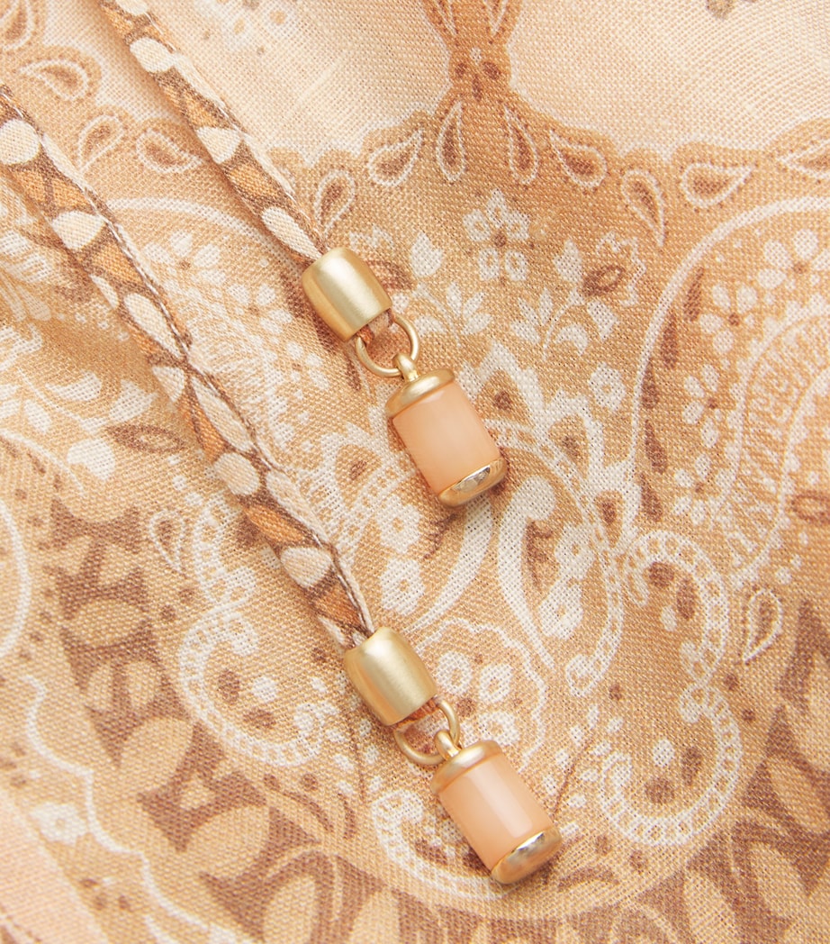 Linen Bandana Tunic Midi Dress PEBA/PEACH BANDANA Image 4