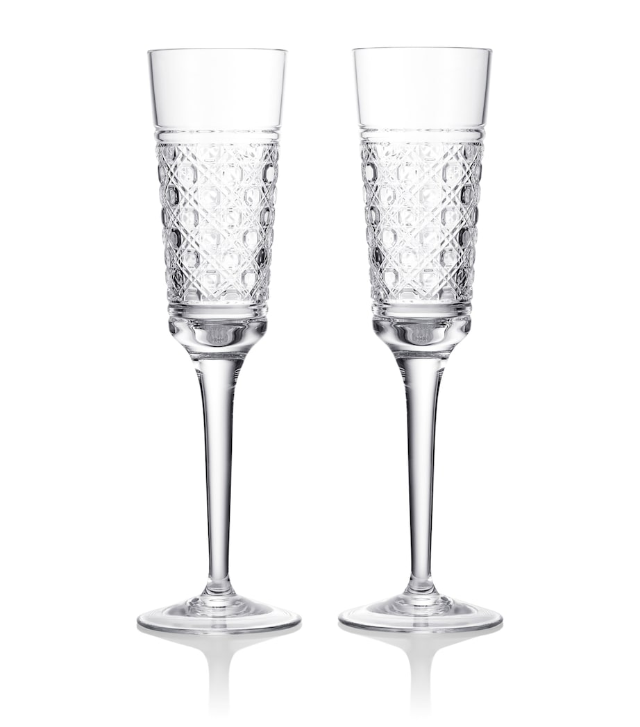 Set of 2 Crystal Opulence Champagne Flutes (185ml) CLEAR Image 1