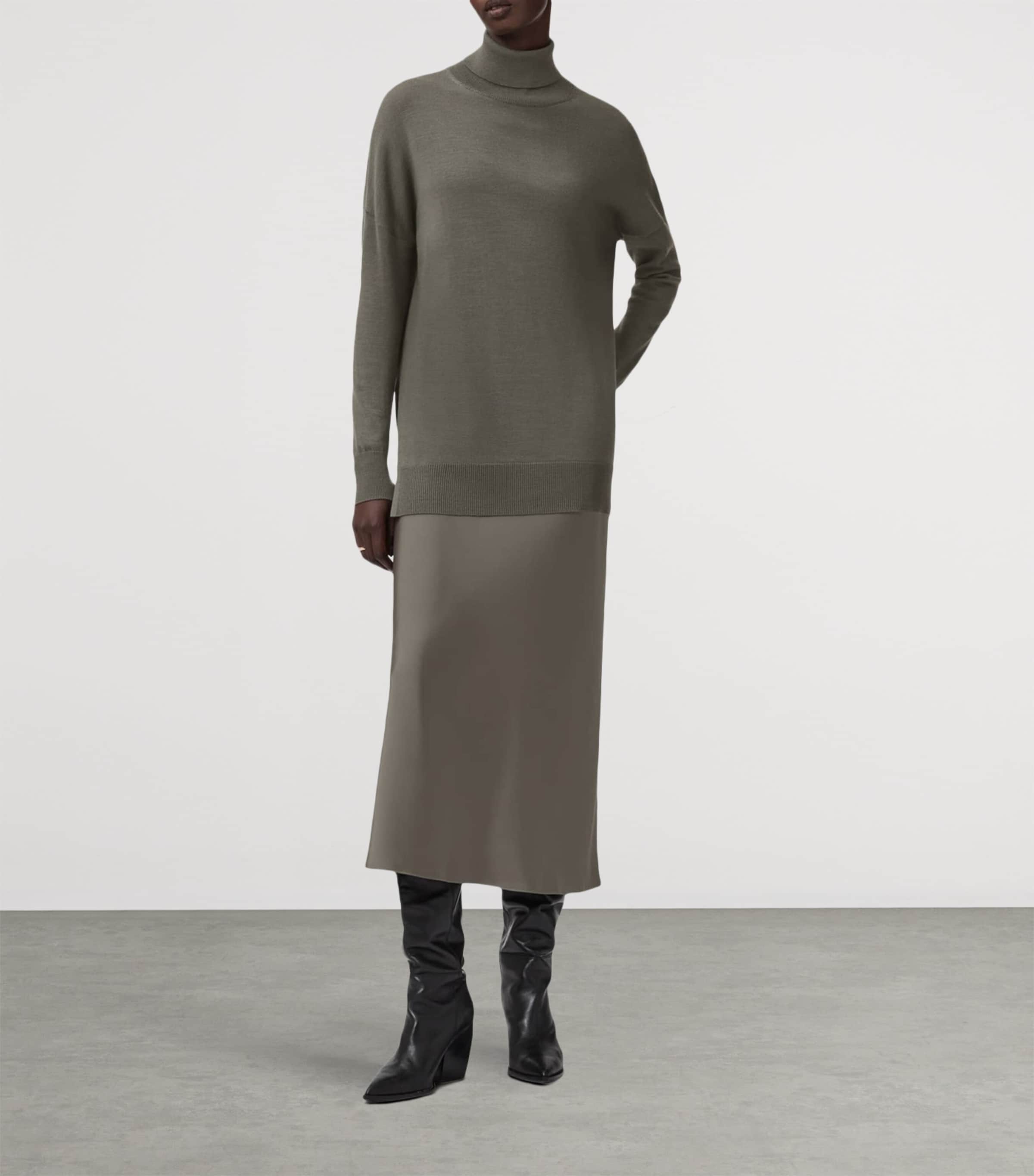 Juno 2-in-1 Midi Dress LIGHT KHAKI Image 2