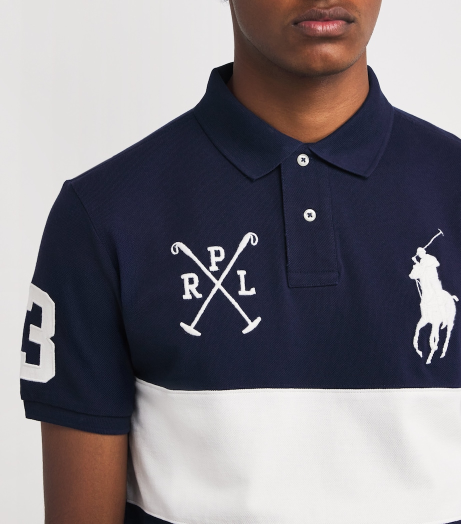 Cotton Big Polo Pony Polo Shirt NAVY Image 6