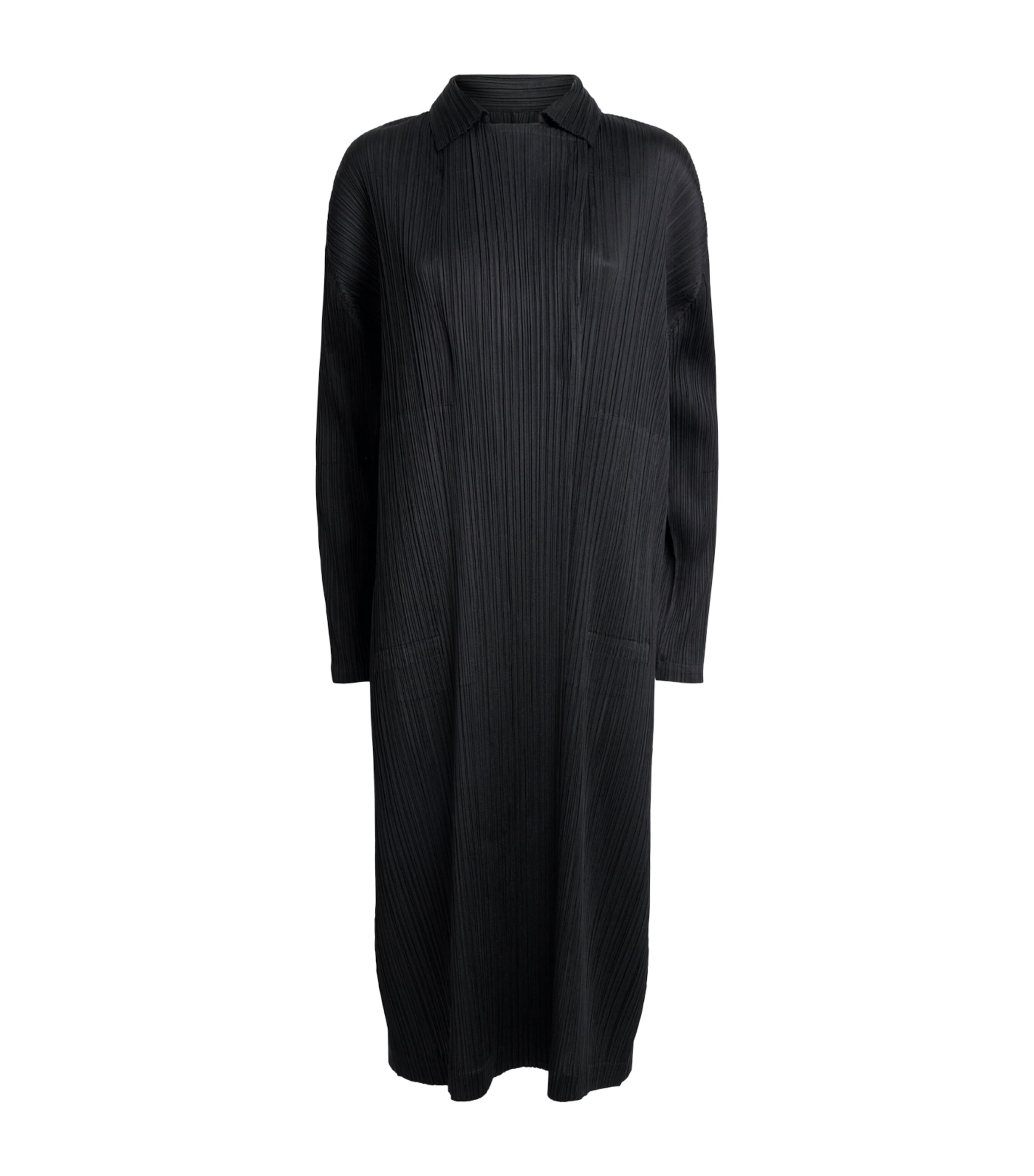 Pleats Please Issey Miyake Womens Monthly Colors February Coat Black Image 1