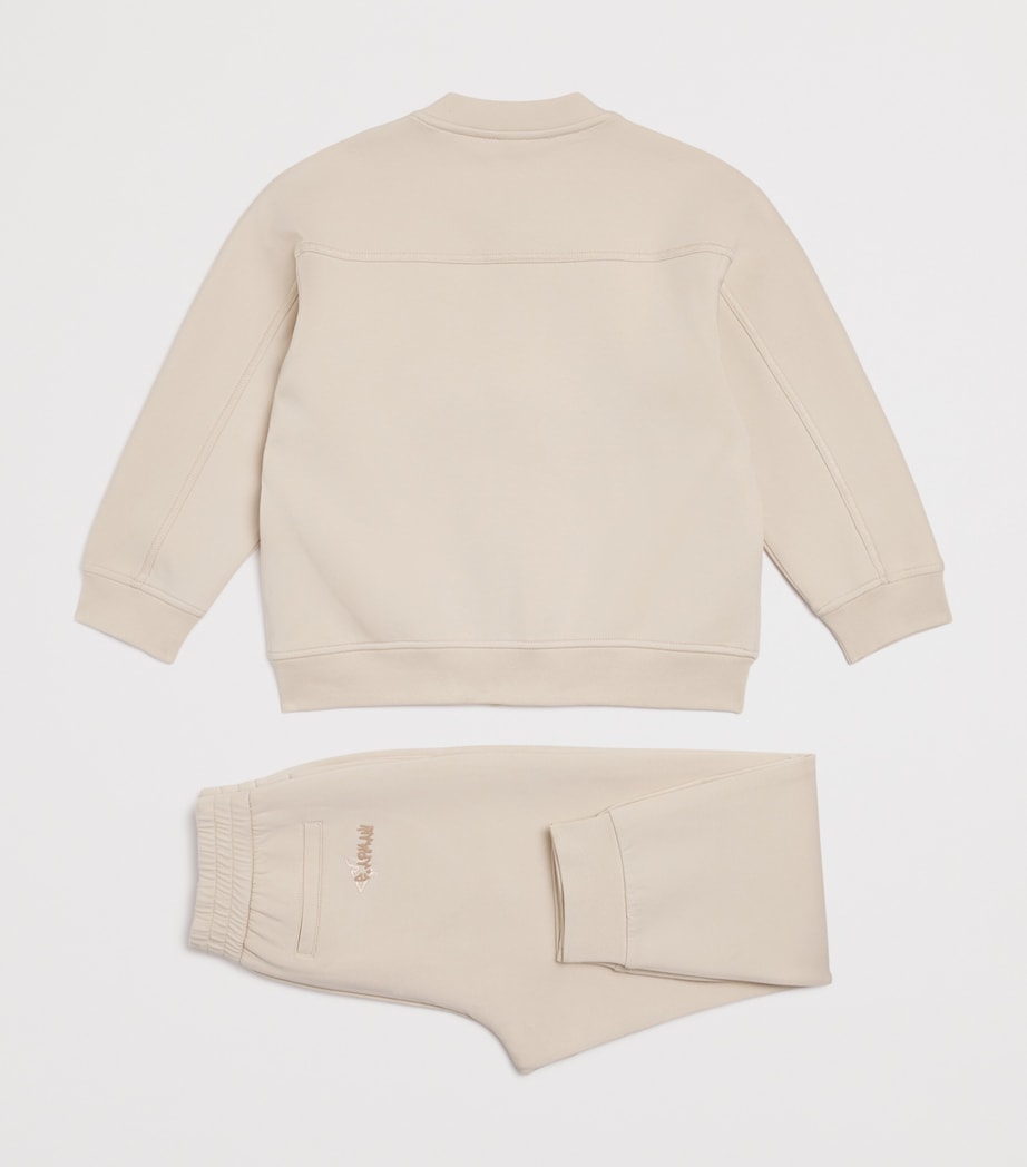 Cotton-Blend Jersey Tracksuit (4-16 Years) U1156 FRENCH OAK Image 2