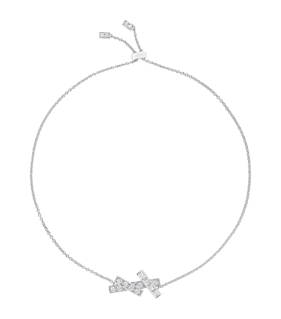 White Gold and Diamond Threads Bracelet WHITE GOLD Image 1